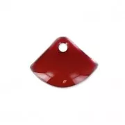 Abanico de lentejuelas de metal y resina epoxi 7x10 mm - Rojo oscuro x6