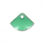 Dijes abanico de metal y resina epoxi 7x10 mm Mint x6|raw }}