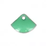 Dijes abanico de metal y resina epoxi 7x10 mm Mint x6