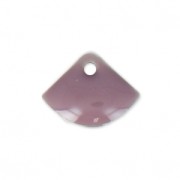 Dijes abanico de metal y resina epoxi 7x10 mm Lilac x6