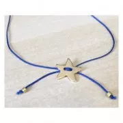 Botón ovalado martillado 14x10 mm Dorado con oro fino x1