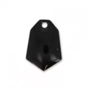 Dije Forma De Diamante de metal y resina epoxi 9x13 mm Negro x6