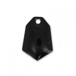 Dije Forma De Diamante de metal y resina epoxi 9x13 mm Negro x6