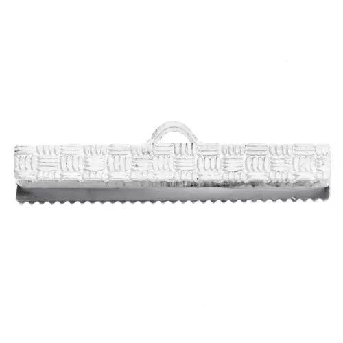 Tapones decorados 25 mm Plateado x4