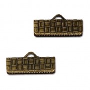 Terminales para cintas y cordones decorados 16 mm bronce x4|raw }}
