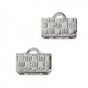 Terminales para cintas y cordones decorados 10 mm rodiado x4|raw }}