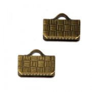 Terminales para cintas y cordones decorados 10 mm bronce x50