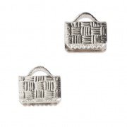 Terminales para cintas y cordones decorados 8 mm Chapado en plata fina x10|raw }}