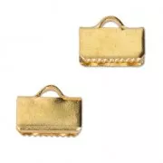 Virolas lisas y de garra de 10 mm con Dorado fino x4
