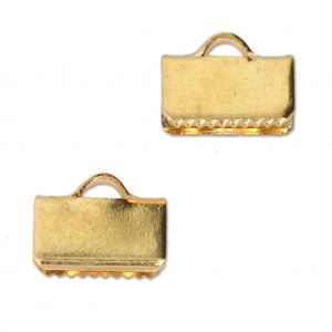 Virolas lisas y de garra de 10 mm con Dorado fino x4