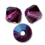 Tupis en cristal PureCrystal 5328 4 mm Amethyst Shimmer x50|raw }}