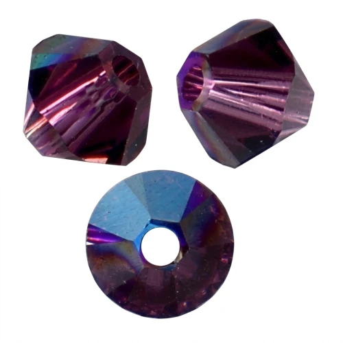 Tupis en cristal PureCrystal 5328 4 mm Amethyst Shimmer x50