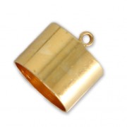 Terminales cilíndricos para cordón 10 mm - Dorado con oro fino x4|raw }}