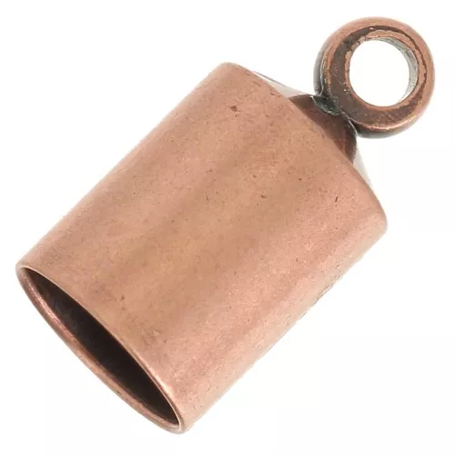 Terminales cilíndricos para cordón 4 mm cobre antiguo x10