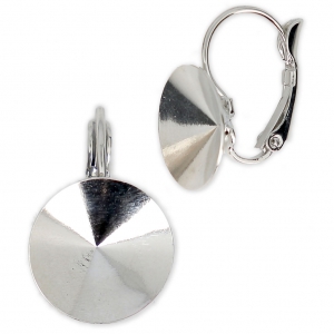 Ganchos de pendientes 1122 Rivoli 14 mm rodiado x2