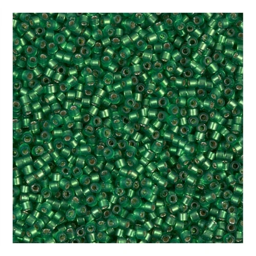 Miyuki Delica 11/0 DB0688 - Dyed Semi Mat Silver Lined Medium Green x8g