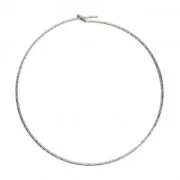 Pendientes aros acabado diamantado a personalizar 45 mm x 0.7 mm de Plata 925 x2