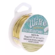Hilo de cobre Craft Wire flexible 0.81 mm dorado x 5.48 m