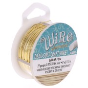 Hilo de cobre Craft Wire flexible 0.64 mm dorado x 7.31 m