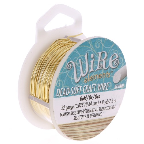 Hilo de cobre Craft Wire flexible 0.64 mm dorado x 7.31 m