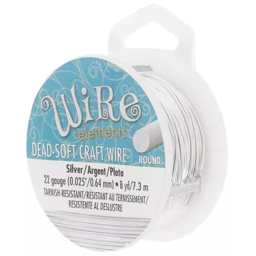 Hilo de cobre Craft Wire flexible 0.64 mm plateado anti-ternissement x7.31m