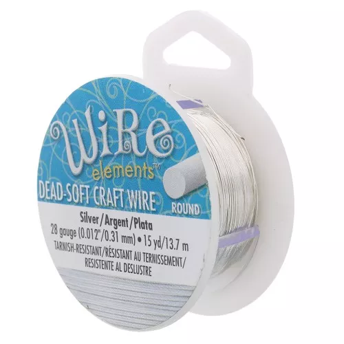 Hilo de cobre Craft Wire flexible 0.32 mm plateado x 13.71 m