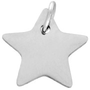 Dije de estrella 12x13 mm - acero inoxidable 304 x1