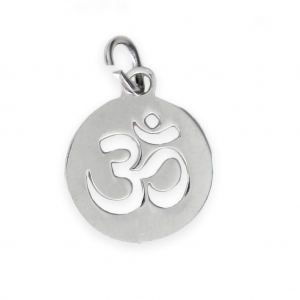 Dije redondo calado símbolo Ohm 12 mm De Acero Inox x1