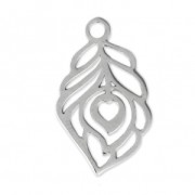 Dije de pluma de 21 x 12 mm - Acero inoxidable 316L x 1