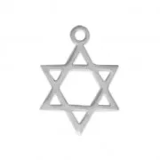 Dije estrella de David 16.5x12 mm De Acero Inox x1