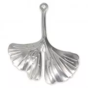 Colgante hoja de Ginkgo biloba 29x26 mm De Acero Inox x1