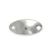 Entrepieza 2 agujeros para pulsera 17x8 mm De Acero Inox x5