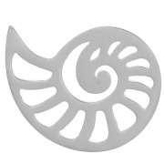 Colgante - Entrepieza de concha 14.5x11 mm - Acero inoxidable 316L x1|raw }}