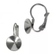 Ganchos de pendientes para cabuchón PureCrystal 1122 8 mm De Acero Inox x2