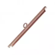 Terminal para tejido de cuentas rocallas & Delica Miyuki  32 mm dorado rosa x1