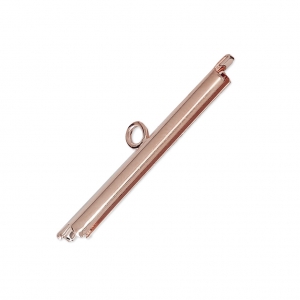 Terminal para tejido de cuentas rocallas & Delica Miyuki  26 mm dorado rosa x1