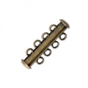 Cierre deslizante de 4 filas, 27 mm - Bronce x1