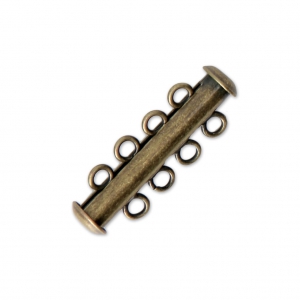 Cierre deslizante de 4 filas, 27 mm - Bronce x1