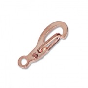 Cierres mosquetón de seguridad de 13 mm - Dorado rosado x4
