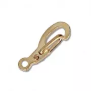 Cierre mosquetón 13 mm dorado con oro x4