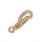 Cierres mosquetón de seguridad de 13 mm - Dorado con oro fino (4 unidades)