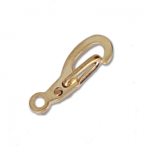 Cierres mosquetón de seguridad de 13 mm - Dorado con oro fino (4 unidades)