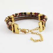 Cierre de langosta alargado, motivo de cuadros, 12 mm, chapado en oro x1