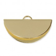 Terminal para cintas y cordones forma media luna 28x15 mm Dorado con oro fino x1|raw }}