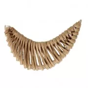 Media luna de ratán 29x46 mm para hacer joyas personalizadas DIY x1