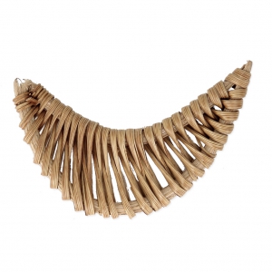 Media luna de ratán 29x46 mm para hacer joyas personalizadas DIY x1