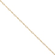Cadena eslabón de fantasía 1.5 mm de Gold filled x50cm