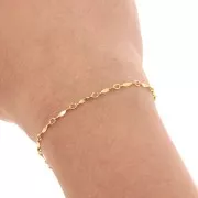 Cadena eslabón de fantasía 1.5 mm de Gold filled x50cm