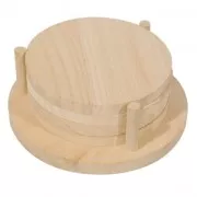 4 posavasos de madera bruto Paulownia - para hacer DIY