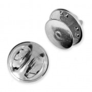 Base para pin para hacer creaciones como broches y decoraciones 10 mm rodiado x1|raw }}